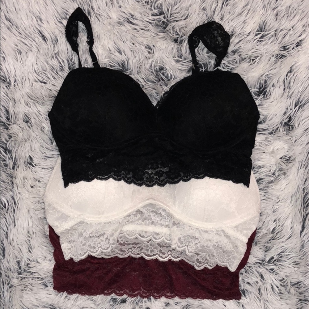 GILLY HICKS LOT (3) cap-sleeve push-up bralette ✨